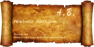 Abelesz Bettina névjegykártya